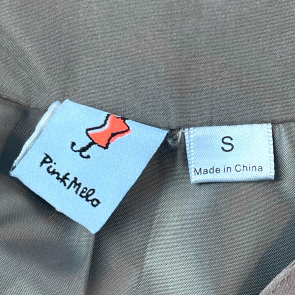 PINKMELO • Grey/Gold Drape Front Jacket, S - Picture 11 of 14
